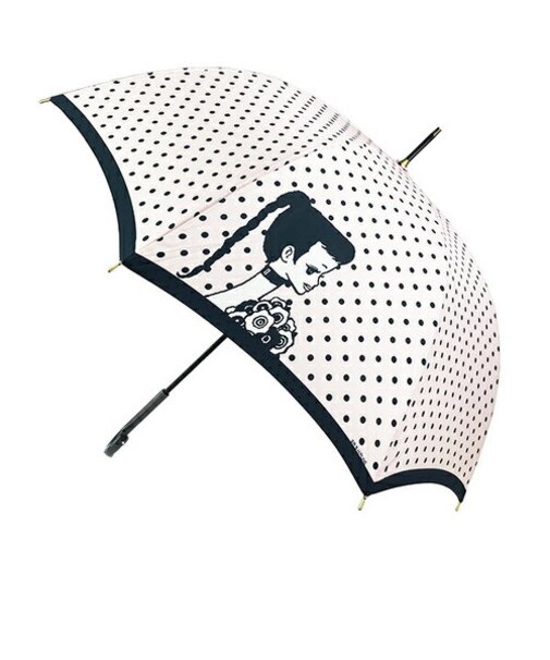 内藤ルネ 傘 ピンク 雨傘 レイン用品 雨具 ドーム型 長傘