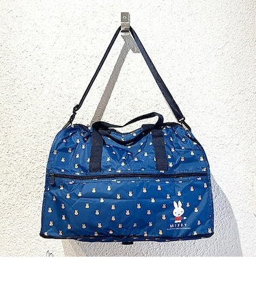 ミッフィー miffy えんぴつ 折りたたみボストンバッグ(M) (ネイビー) トラベル miffy