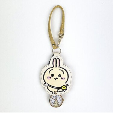 ちいかわ ダイカットキーチェーンウォッチ アイボリー（うさぎ） カラビナ付きクリアケース付属