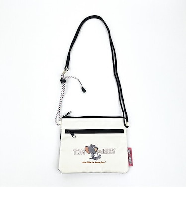 トムとジェリー タフィー フレンドサコッシュ アイボリー バッグ