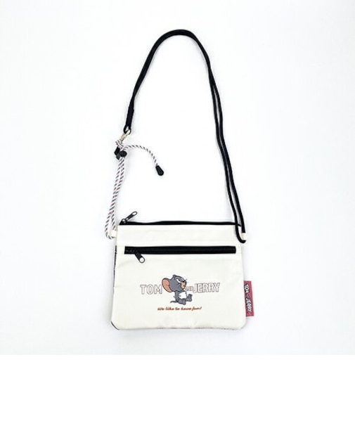 トムとジェリー タフィー フレンドサコッシュ アイボリー バッグ