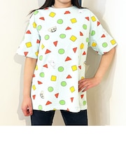 クレヨンしんちゃん パジャマ総柄 Tシャツ(サックス) 3Lサイズ アパレル