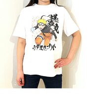 NARUTO(ナルト) うずまきナルト螺旋丸 Tシャツ(ホワイト) Lサイズ アパレル ジャンプ