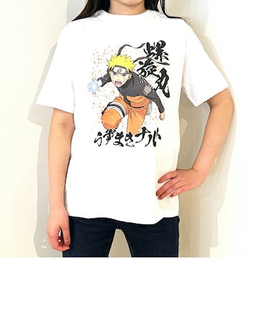NARUTO(ナルト) うずまきナルト螺旋丸  Tシャツ(ホワイト) Lサイズ アパレル ジャンプ