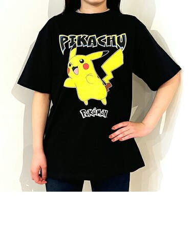 ポケットモンスター ピカチュウ ブラック Tシャツ Lサイズ アパレル ポケモン