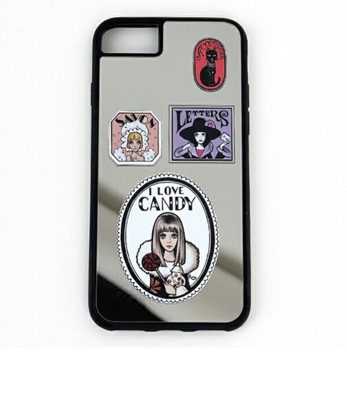 内藤ルネ iPhoneSE3/SE2/8/7/6s/6 candy ミラーパネルケース スマホ用品 Rune