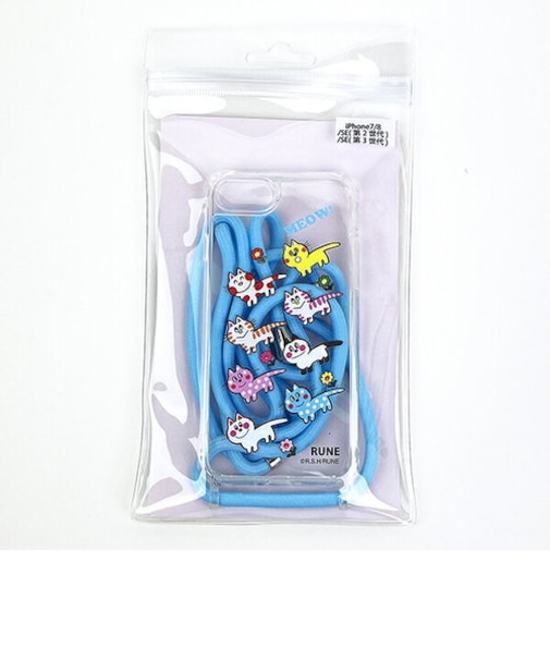 内藤ルネ ストラップ付ケース ファンシーキャット iPhone7/8/SE(第2、3世代) スマホ用品 Rune