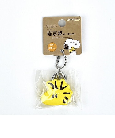 スヌーピー ウッドストック フェイス型 南京錠キーホルダー トラベル SNOOPY