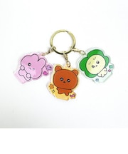 チェゴシム 三匹 3連チャームキーホルダー 韓国