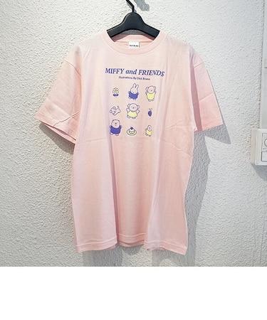 ミッフィー  miffy みんな Tシャツ ライトピンク Lサイズ アパレル