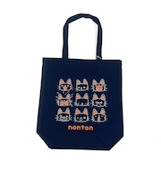 ノンタン にんにん 帆布トートバッグ ネイビー