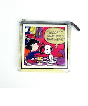 スヌーピー スクエア3ポケットポーチ ビビットカラー イエロー ポーチ SNOOPY