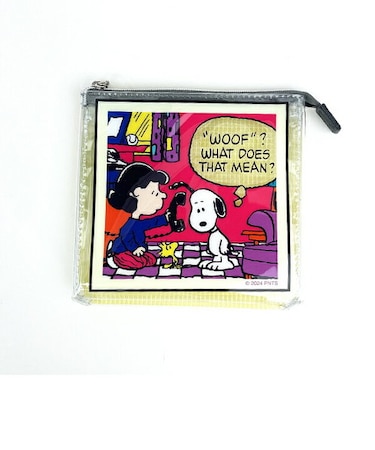 スヌーピー スクエア3ポケットポーチ ビビットカラー イエロー ポーチ SNOOPY