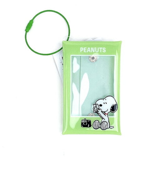 スヌーピー チェキ収納ホルダー グリーン 推し活  SNOOPY