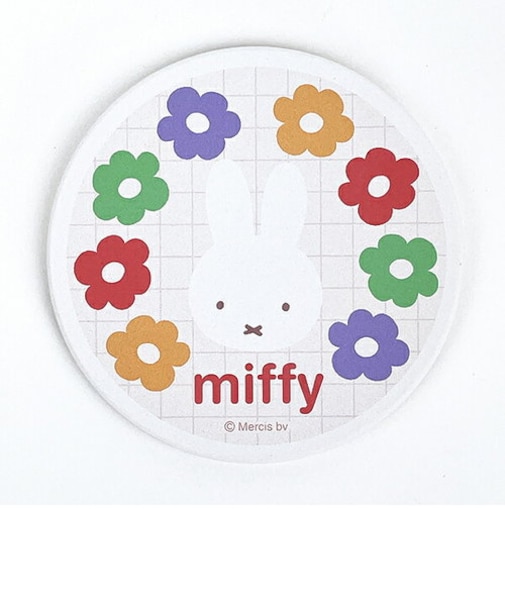 ミッフィー miffy ポップ柄 吸水コースター キッチン フラワーポップシリーズ