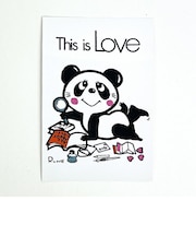 内藤ルネ This is LOVE ポストカード 文具