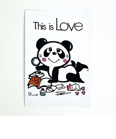 内藤ルネ This is LOVE ポストカード 文具
