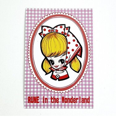 内藤ルネ スカーフの女の子 ポストカード 文具