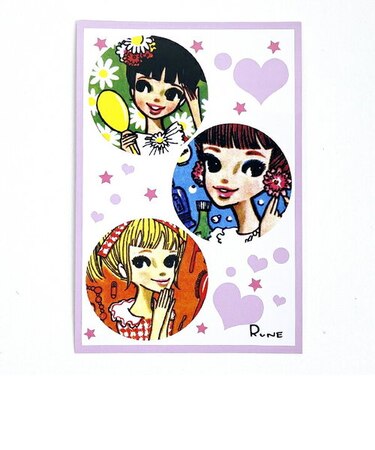 内藤ルネ おしゃれティーン ポストカード 文具