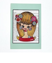 内藤ルネ エリちゃん ポストカード 文具