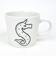 内藤ルネ タツノオトシゴ  マグカップ ホワイト キッチン 日本製 RUNE