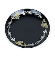 内藤ルネ フラワー 小皿 ブラック 食器 キッチン 日本製