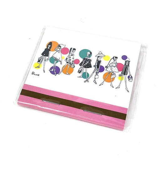 内藤ルネ マッチメモ 少女7人 メモ帳 文具 RUNE