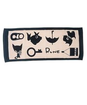 内藤ルネ ネコ フェイスタオル レトロ RUNE