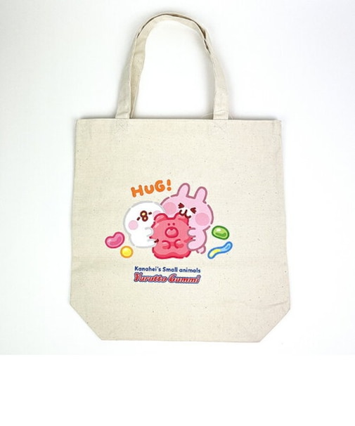 カナヘイの小動物 ピスケ＆うさぎ ゆるっとグミ トートバッグ(ナチュラル) カナヘイ