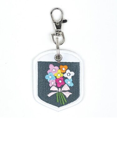 内藤ルネ FLOWER 刺繍キーホルダー