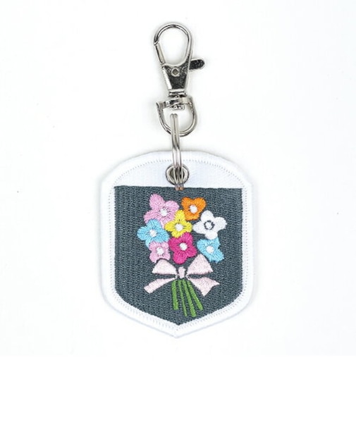 内藤ルネ FLOWER 刺繍キーホルダー