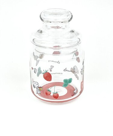 スヌーピー ストロベリー ガラスキャニスター キッチン FRUITS SERIES SNOOPY