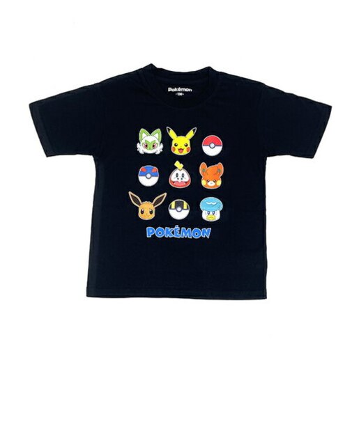 ポケットモンスター キッズ パルデアフェイス Tシャツ(ブラック) 100cm アパレル ポケモン