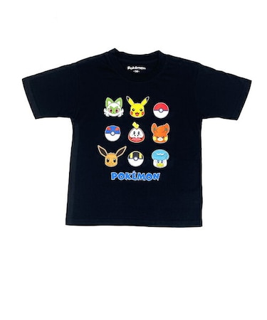 ポケットモンスター キッズ パルデアフェイス Tシャツ(ブラック) 140cm アパレル ポケモン