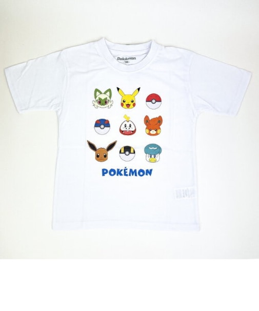 ポケットモンスター キッズ パルデアフェイス Tシャツ(ホワイト) 130cm アパレル ポケモン