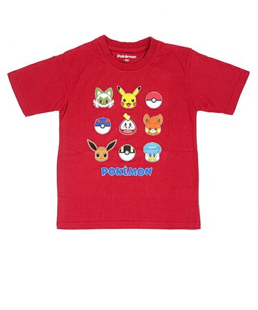 ポケットモンスター キッズ パルデアフェイス Tシャツ(レッド) 130cm アパレル ポケモン