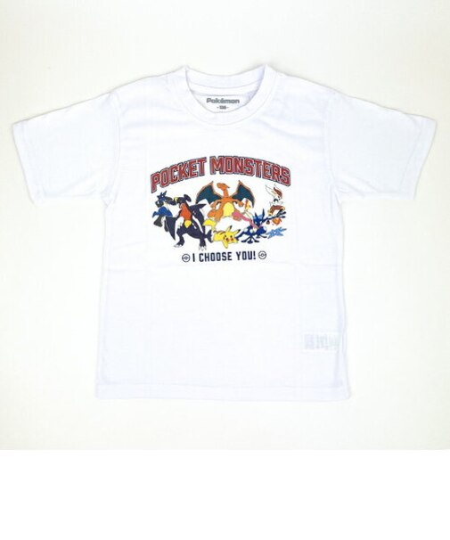 ポケットモンスター キッズ カジュアルロゴ Tシャツ(ホワイト) 100cm アパレル ポケモン