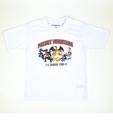 ポケットモンスター キッズ カジュアルロゴ Tシャツ(ホワイト) 110cm アパレル ポケモン