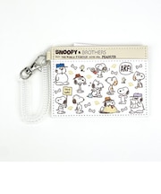 スヌーピー シングルパスケース ブラザーズチラシ ベージュ SNOOPY