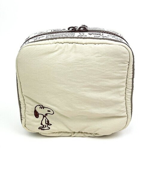 スヌーピー SNOOPY たっぷりトラベルポーチ ベージュ 小物入れ 化粧品入れ 旅行