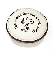 スヌーピー SNOOPY サークルポーチ ベージュ 小物入れ コインケース 化粧品入れ 旅行