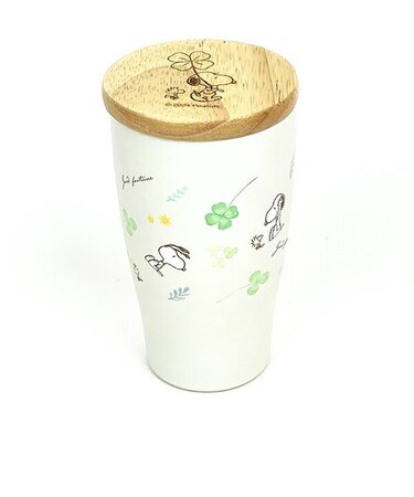 スヌーピー クローバー 木蓋付タンブラー コップ FRUITS SERIES SNOOPY