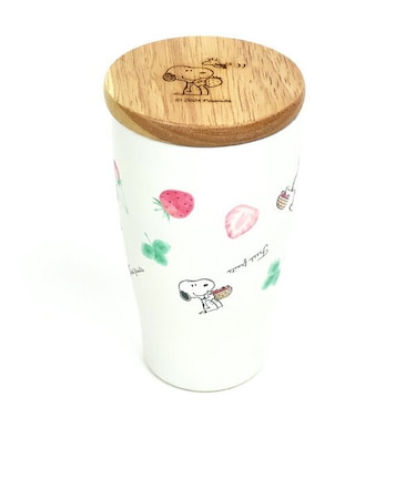 スヌーピー ストロベリー 木蓋付タンブラー コップ FRUITS SERIES SNOOPY