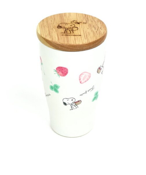 スヌーピー ストロベリー 木蓋付タンブラー コップ FRUITS SERIES SNOOPY