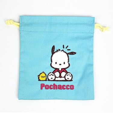 サンリオ ポチャッコ サガラ刺繍巾着 ポーチ Sanrio