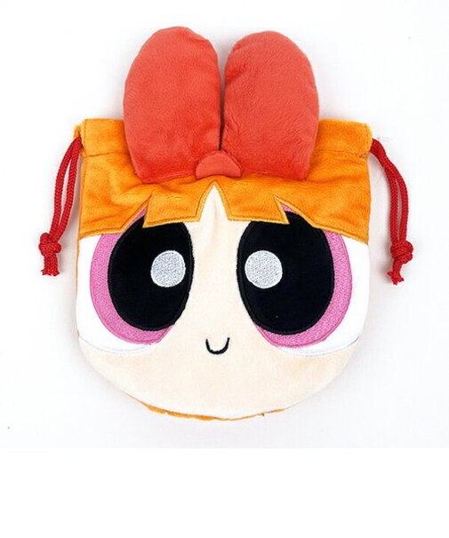 パワーパフガールズ ぬいぐるみ巾着 ブロッサム ポーチ 小物入れ メイクポーチ