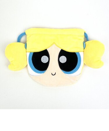 パワーパフガールズ ぬいぐるみ巾着 バブルス ポーチ 小物入れ メイクポーチ