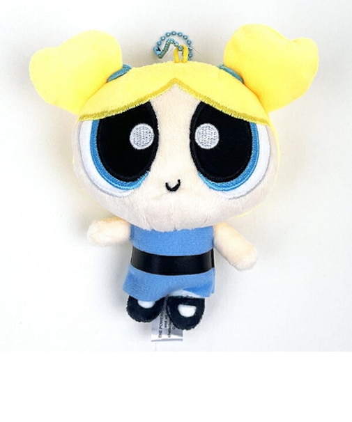 パワーパフガールズ ぬいぐるみマスコット バブルス ぬいぐるみ インテリア ボールチェーン付