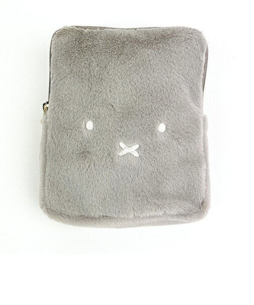 ミッフィー miffy フラットポーチ グレージュ ミッフィー 小物入れ メイクポーチ