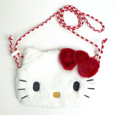 サンリオ ハローキティ ぬいぐるみサコッシュ ショルダーバッグ かばん レッド